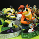 Crash Bandicoot and Neo Cortex, together again. Crash unlocks a special themed level within the game.